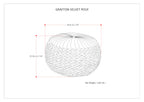 Grafton 20 Inch Wide Round Pouf