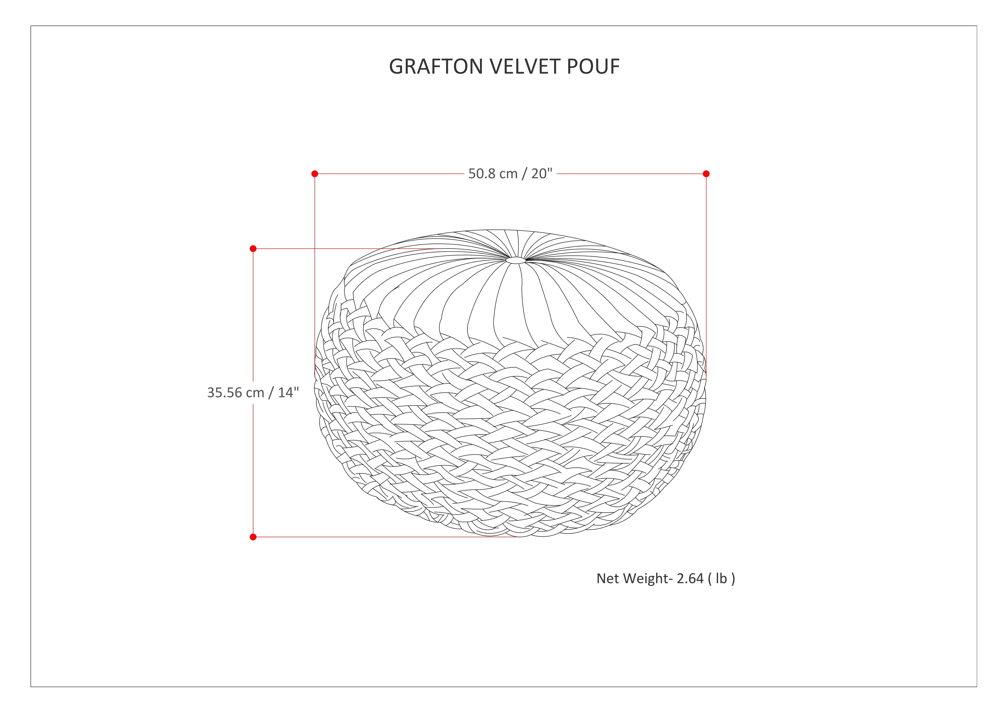 Grafton 20 Inch Wide Round Pouf