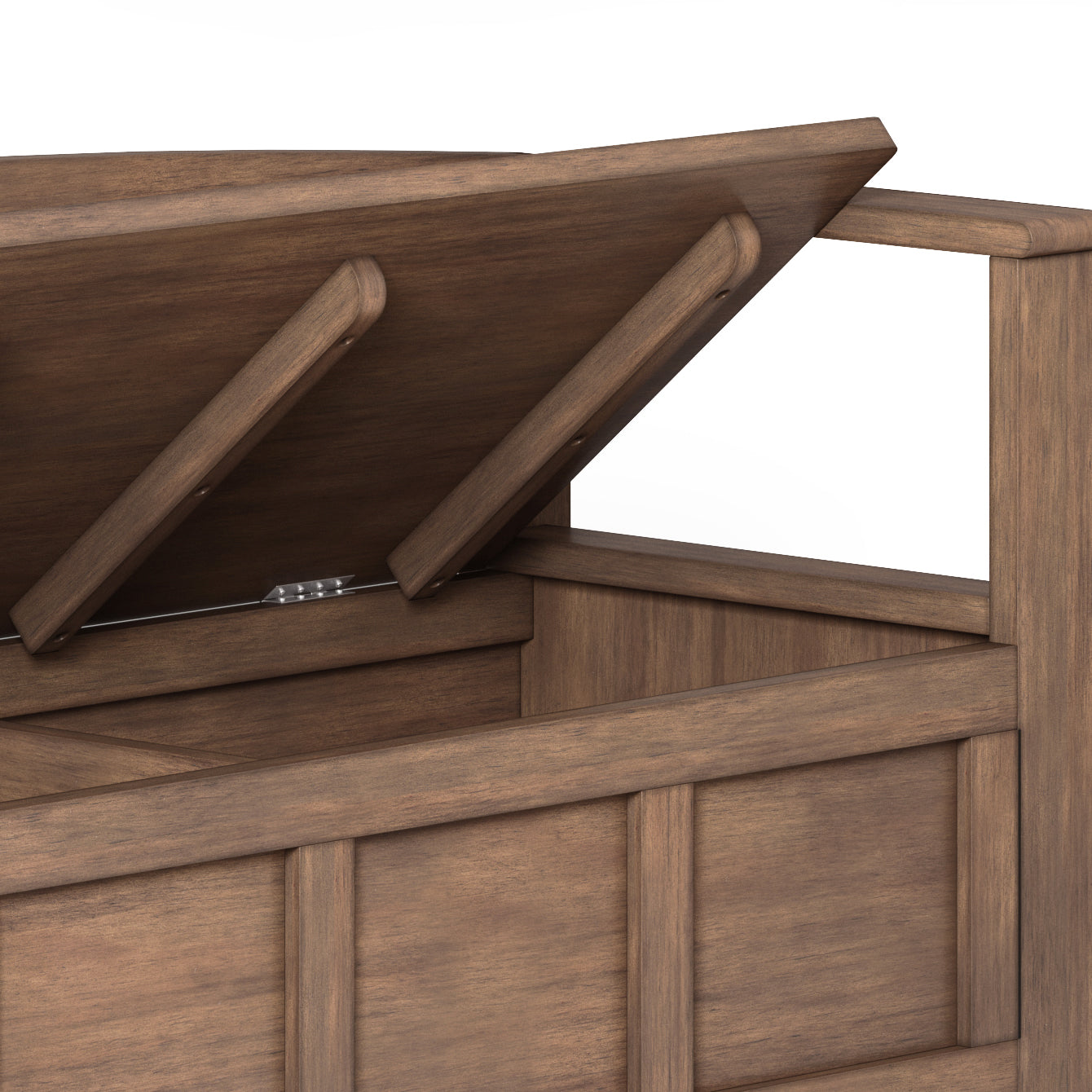 Adams 48 Inch Wide Solid Wood Entryway Storage Bench