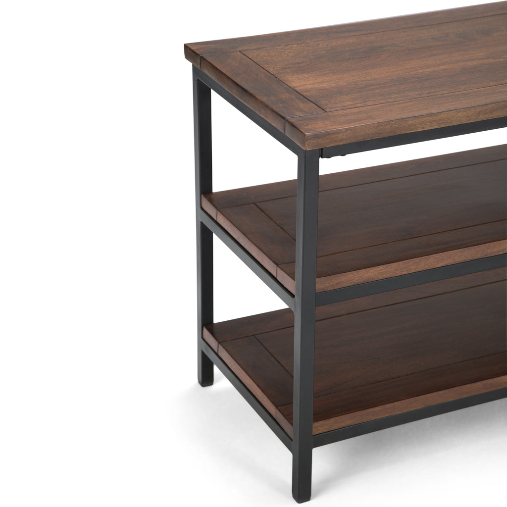 Skyler 60 Inch Wide Solid Mango Wood TV Stand in Dark
