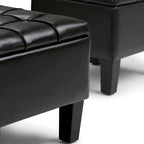 Dover 3 Piece Storage Ottoman - Tanners