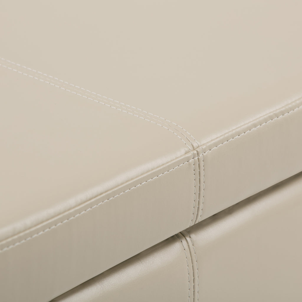 Avalon 48 Inch Wide Storage Ottoman Bench in Satin
