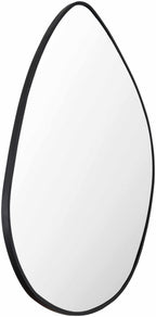 Lochovice Black Distressed Wood Mirror