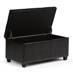 Amelia 33 Inch Wide Storage Ottoman Bench