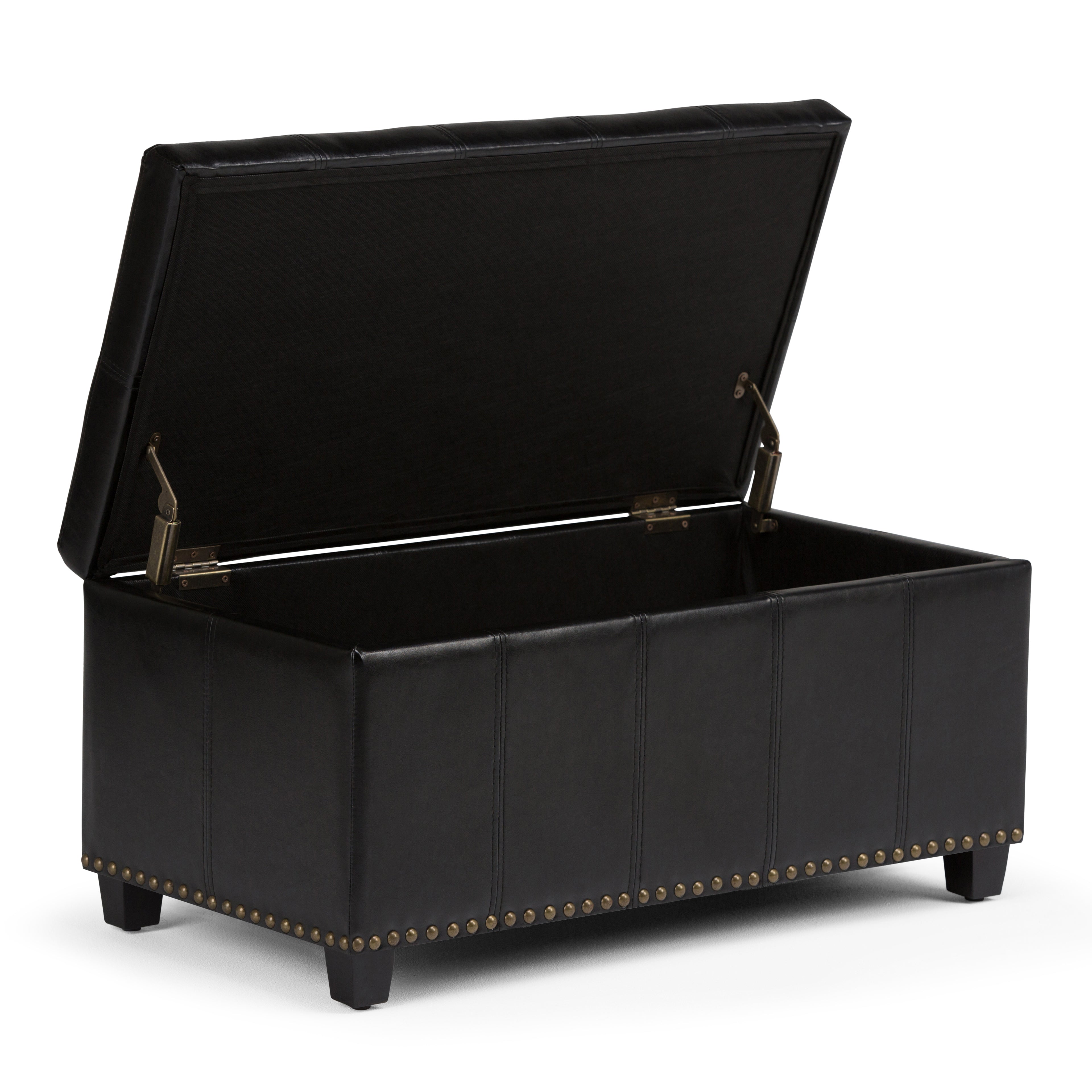 Amelia 33 Inch Wide Storage Ottoman Bench