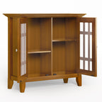 Bedford 32 Inch Wide Solid Wood Low Storage Media Cabinet