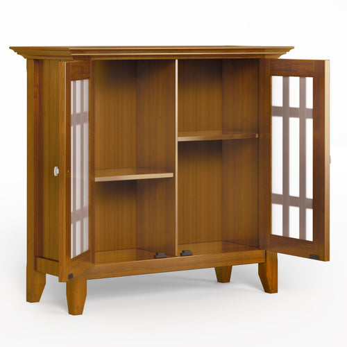 Bedford 32 Inch Wide Solid Wood Low Storage Media Cabinet