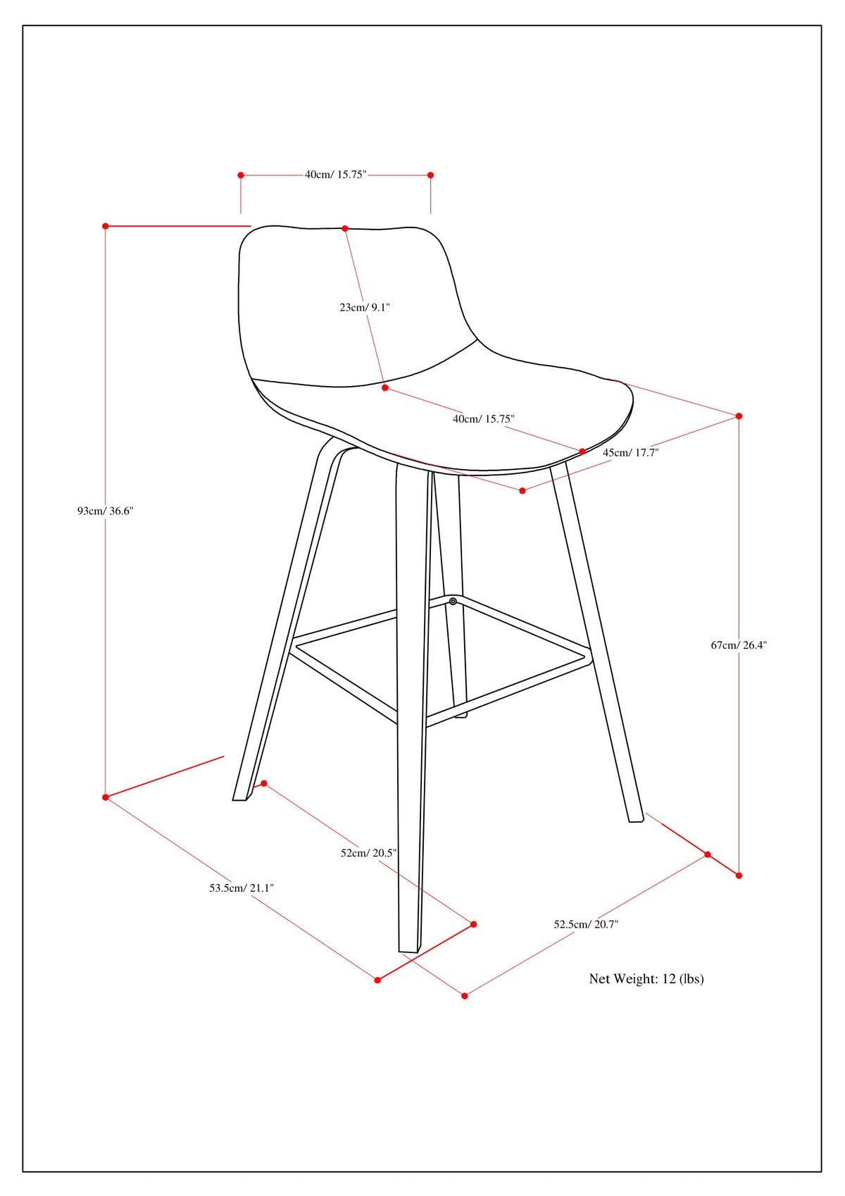 Randolph Bentwood Counter/Bar Height Stool (Set of 2)