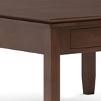 Artisan 36 Inch Wide Solid Wood Square Coffee Table in Russet