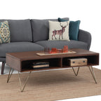 Hunter 48 Inch Wide Solid Mango Wood Lift Top Coffee Table in Umber