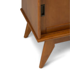 Draper 54" Wide Solid Wood Mid Century Tall TV Stand in Teak