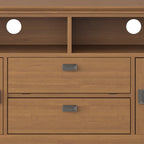 Artisan 72 Inch Wide Solid Wood TV Stand in Honey