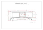 Hunter 60 Inch Wide Solid Mango Wood TV Stand