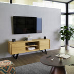 Lowry 63 Inch Wide Solid Wood TV Stand