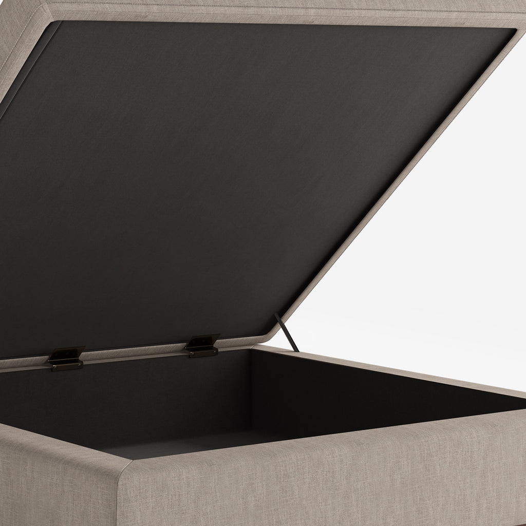 Owen 36 Inch Wide Square Coffee Table Storage Ottoman