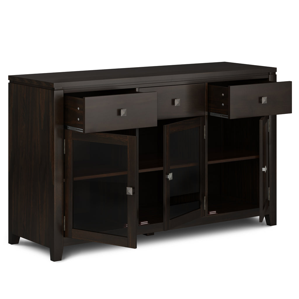 Cosmopolitan 54 Inch Wide Solid Wood Sideboard Buffet in Mahogany