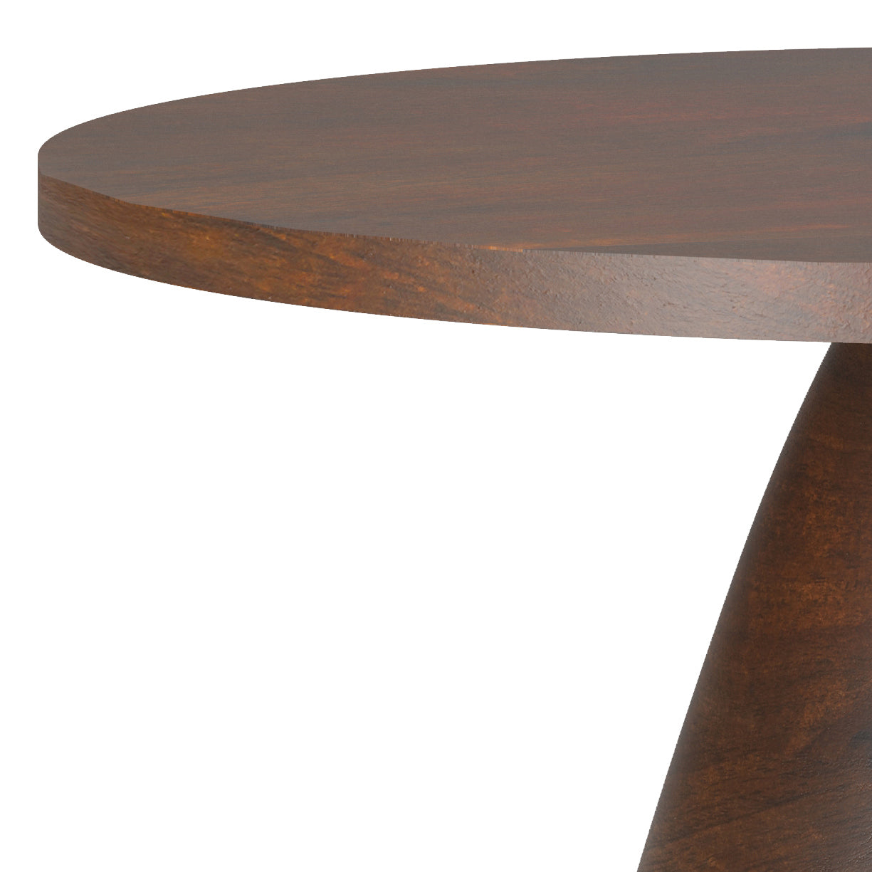 Winnie 30 Inch Wide Modern Solid Acacia Round Pedestal Coffee Table