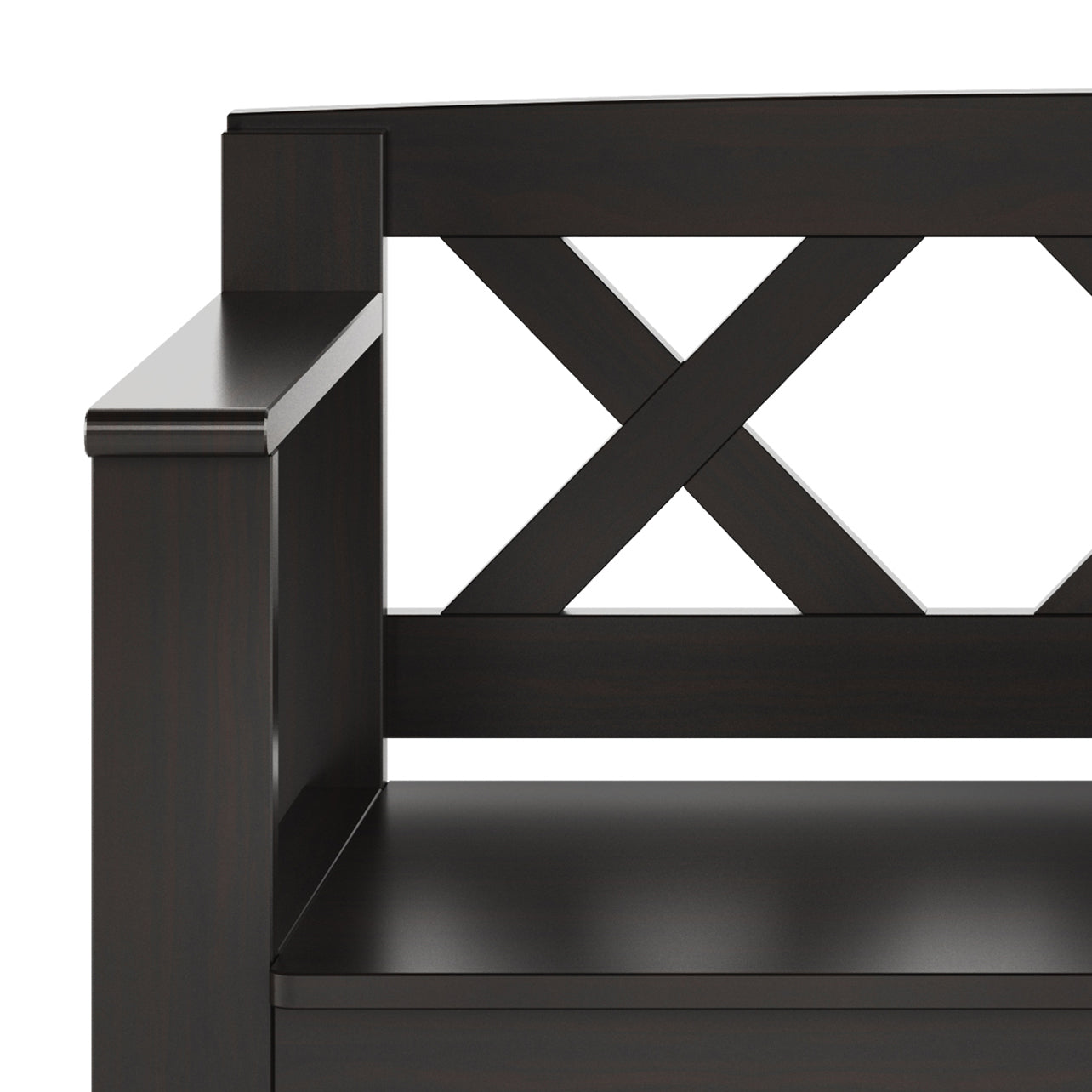 Amherst Solid Wood 36" Wide Transitional Entryway Storage Bench