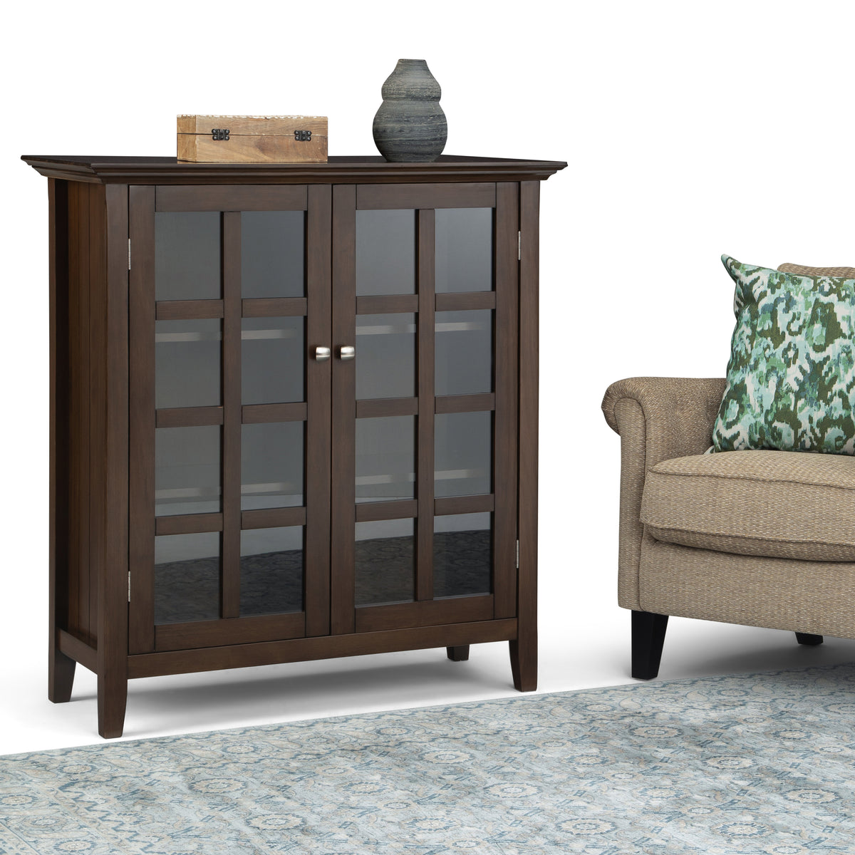 Acadian 39 Inch Wide Solid Wood Transitional Storage Cabinet