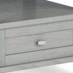 Warm Shaker Solid Wood 20-Inch Wide Transitional End Table in Fog