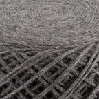 Moapa Charcoal Wool Pouf
