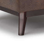 Owen 34-Inch Wide Tray Top Small Coffee Table Storage Ottoman