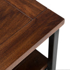 Skyler 60 Inch Wide Solid Mango Wood TV Stand in Dark