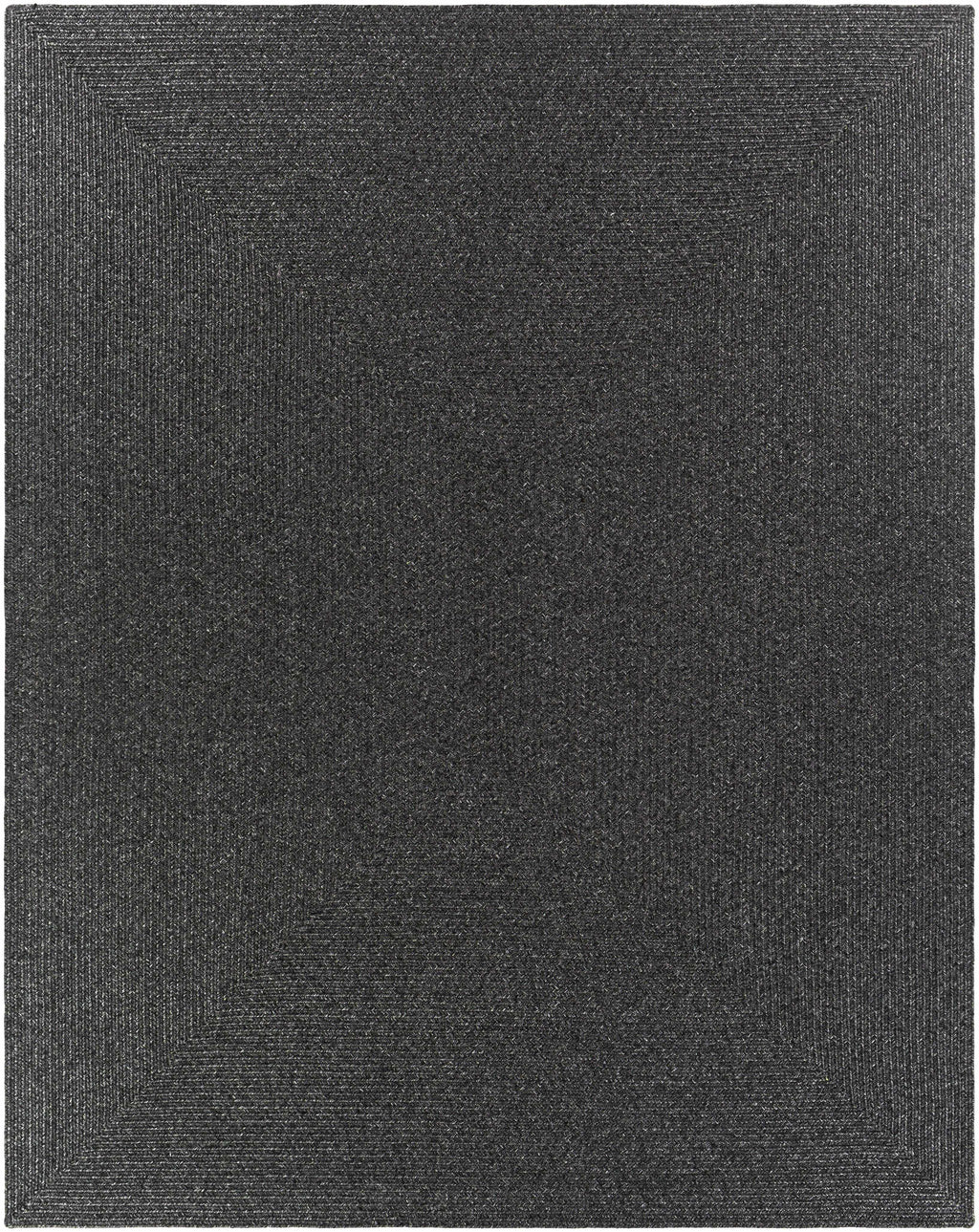 Black Braided Faux Jute Outdoor Rug