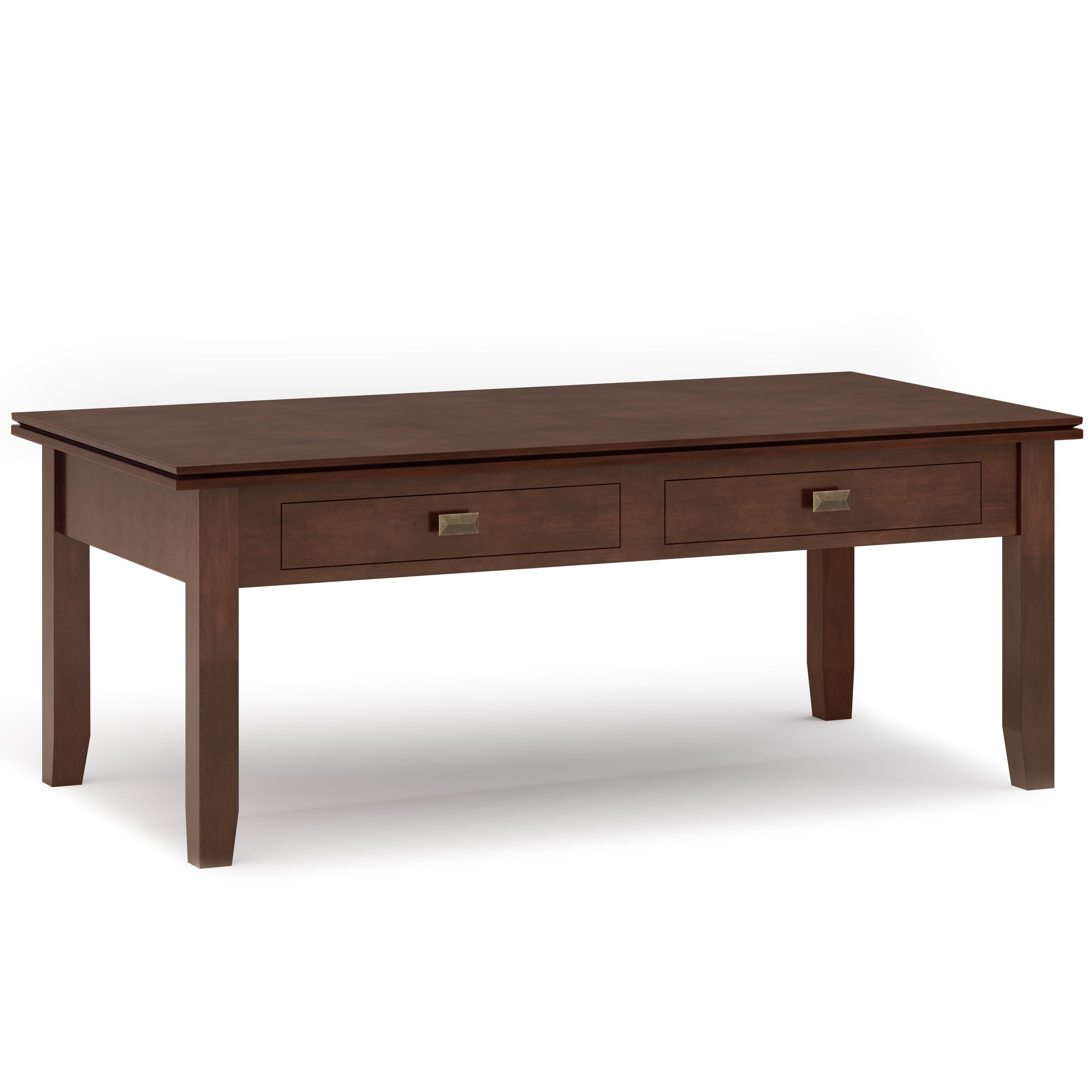 Artisan 46 Inch Wide Solid Wood Lift Top Coffee Table in Russet