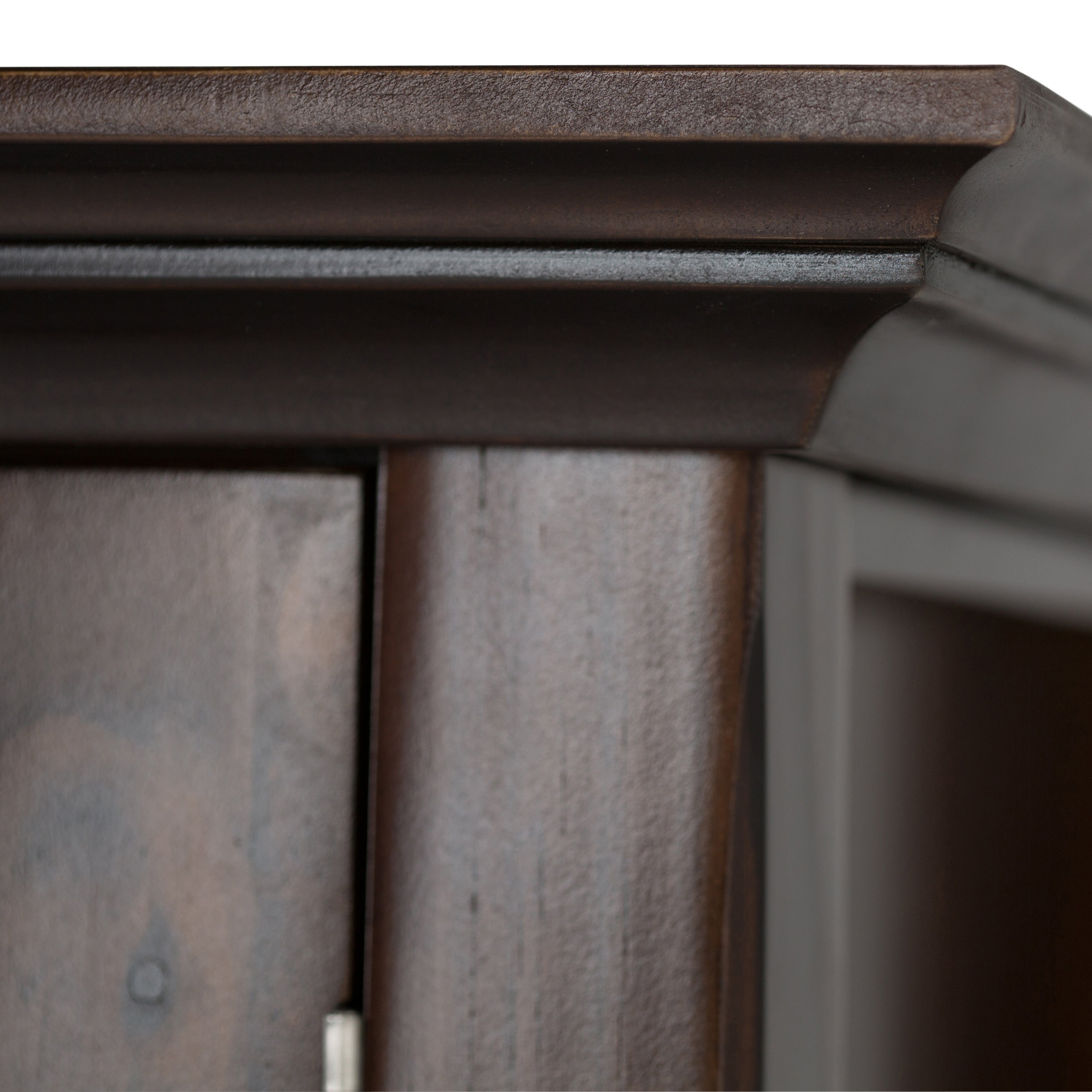 Acadian 62 Inch Wide Solid Wood Storage Cabinet in Brunette
