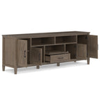 Ela 72 Inch Wide Solid Wood TV Stand in Smokey