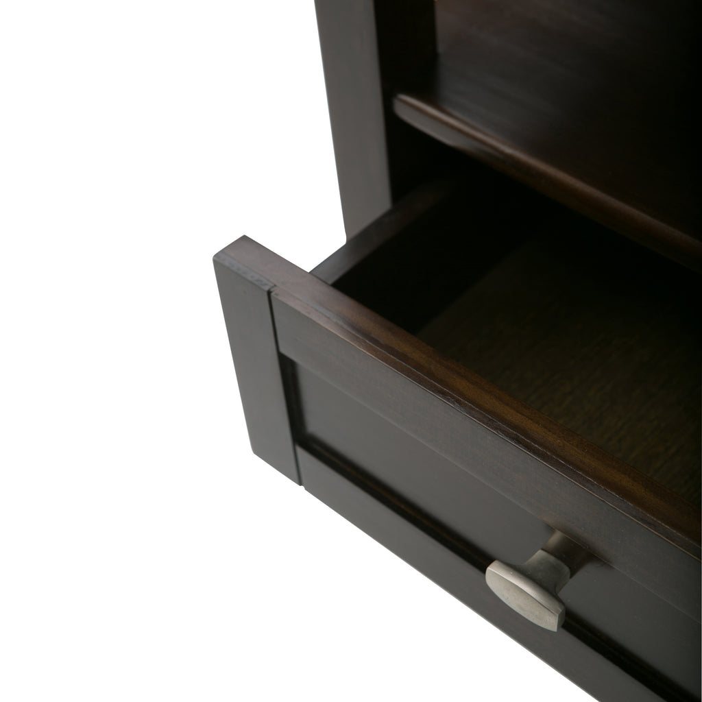 Warm Shaker Solid Wood 20-Inch Wide End Table in Tobacco