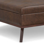 Owen 40 Inch Wide XL Square Coffee Table Storage Ottoman
