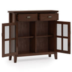Artisan 36 Inch Wide Solid Wood Entryway Storage Cabinet in Russet