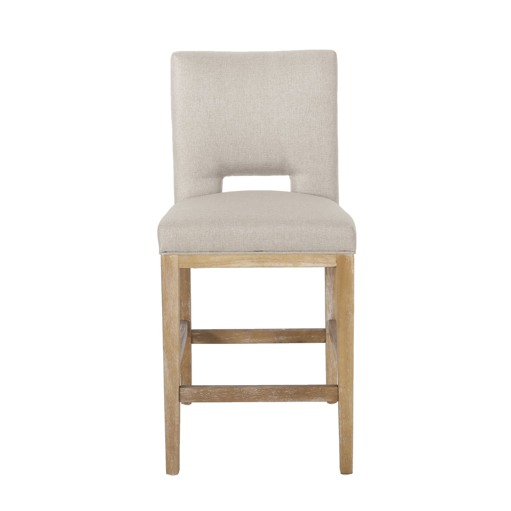 27 Inch Counter Stools, Set of 2, Fabric