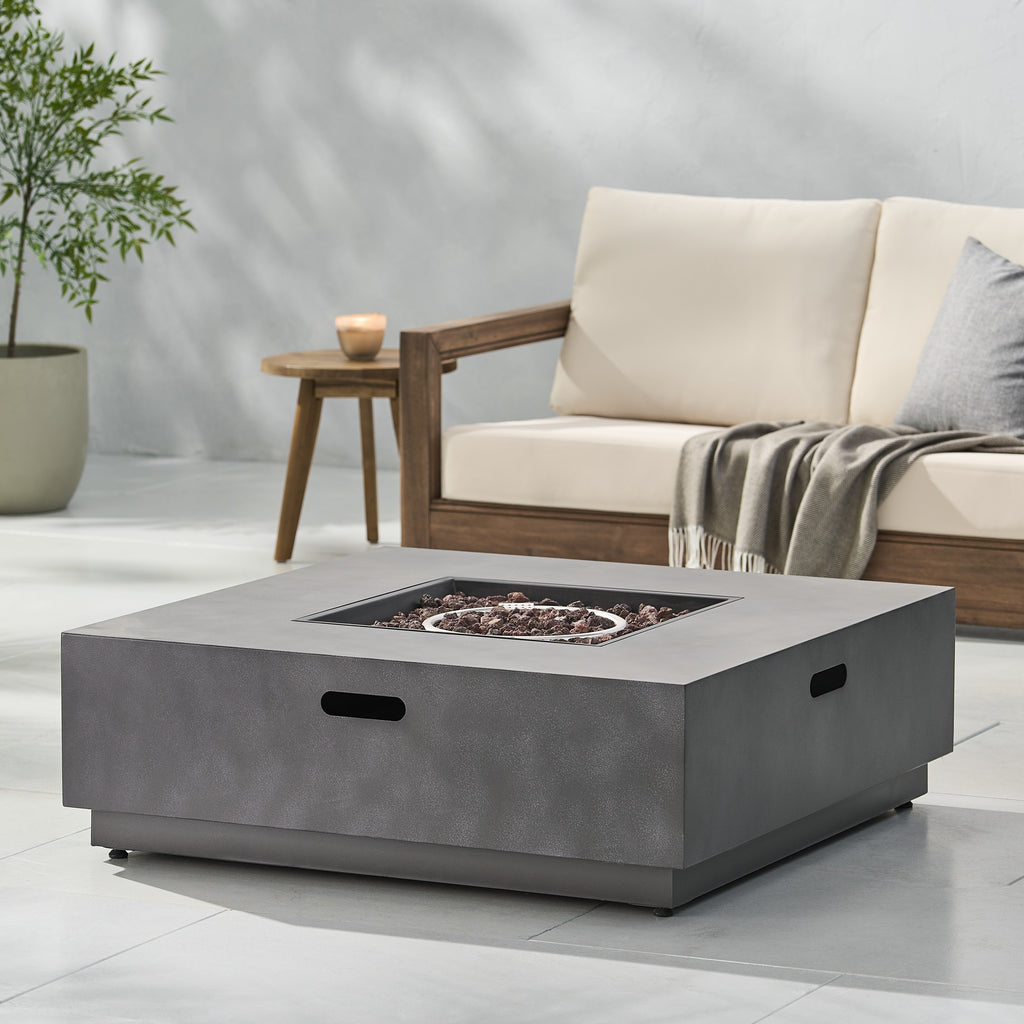Square Iron Fire Pit - 50,000 BTU