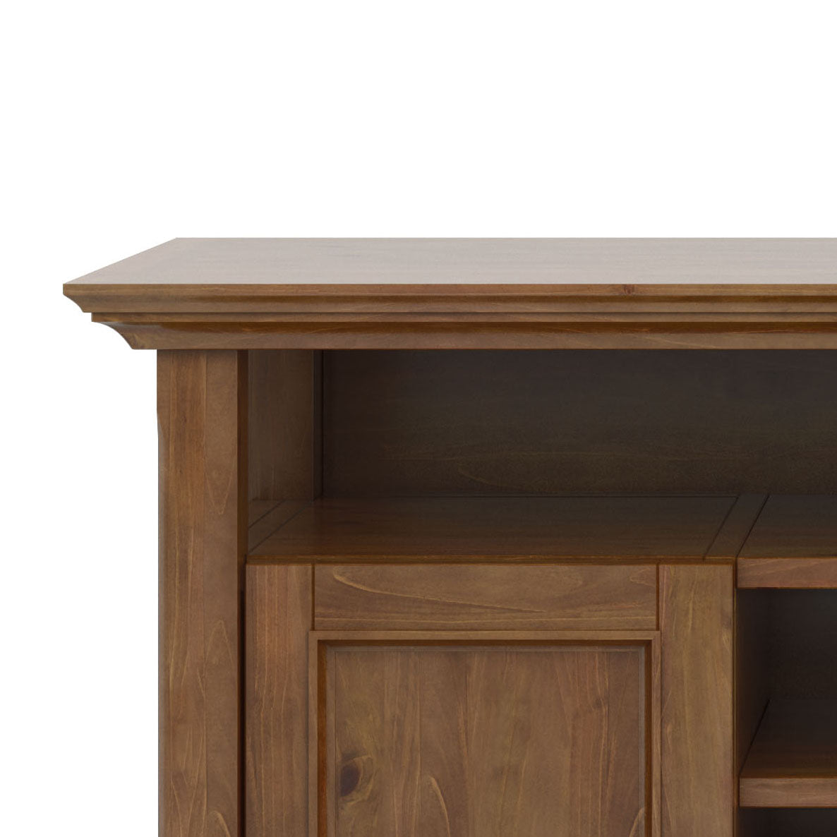 Amherst 54 Inch Wide Solid Wood TV Stand in Medium Saddle