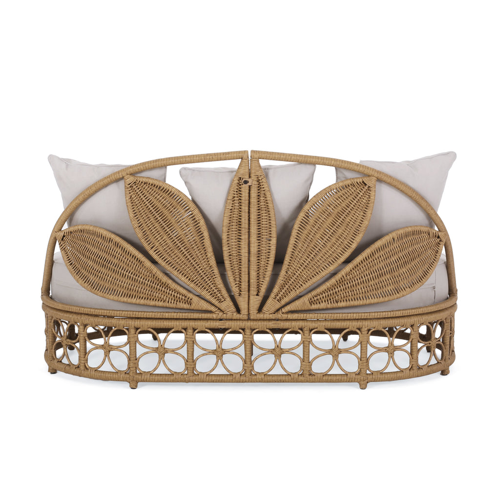 Patio Furniture Outdoor Daybed with Wicker Rattan