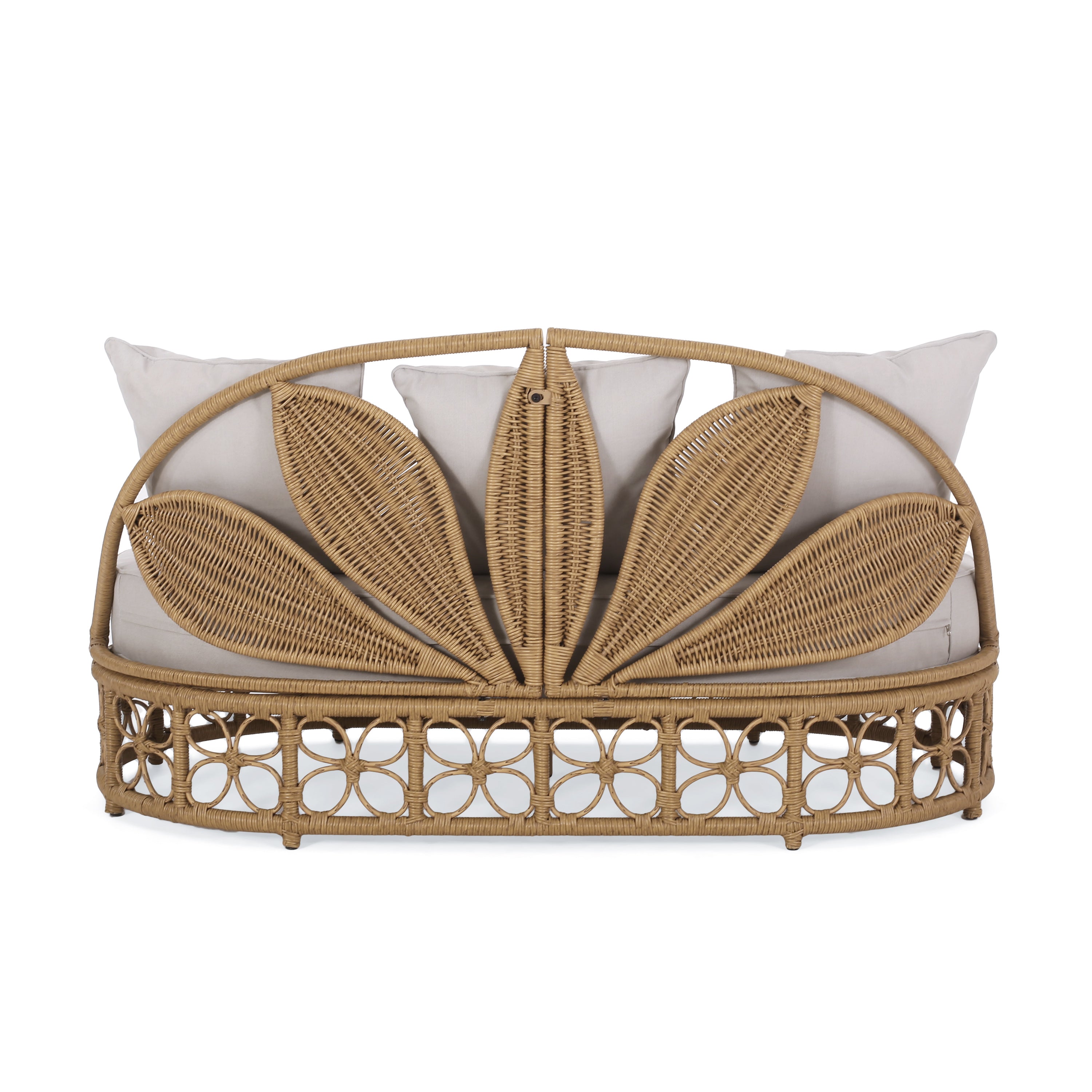 Patio Furniture Outdoor Daybed with Wicker Rattan