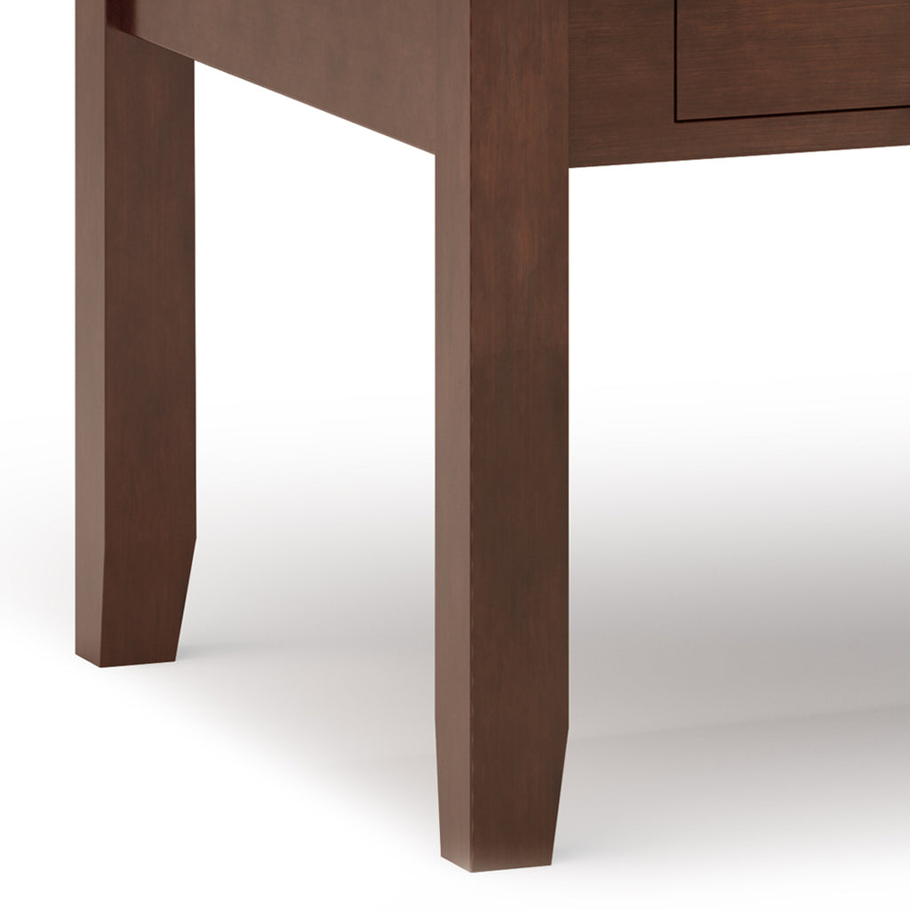 Artisan 46 Inch Wide Solid Wood Lift Top Coffee Table in Russet