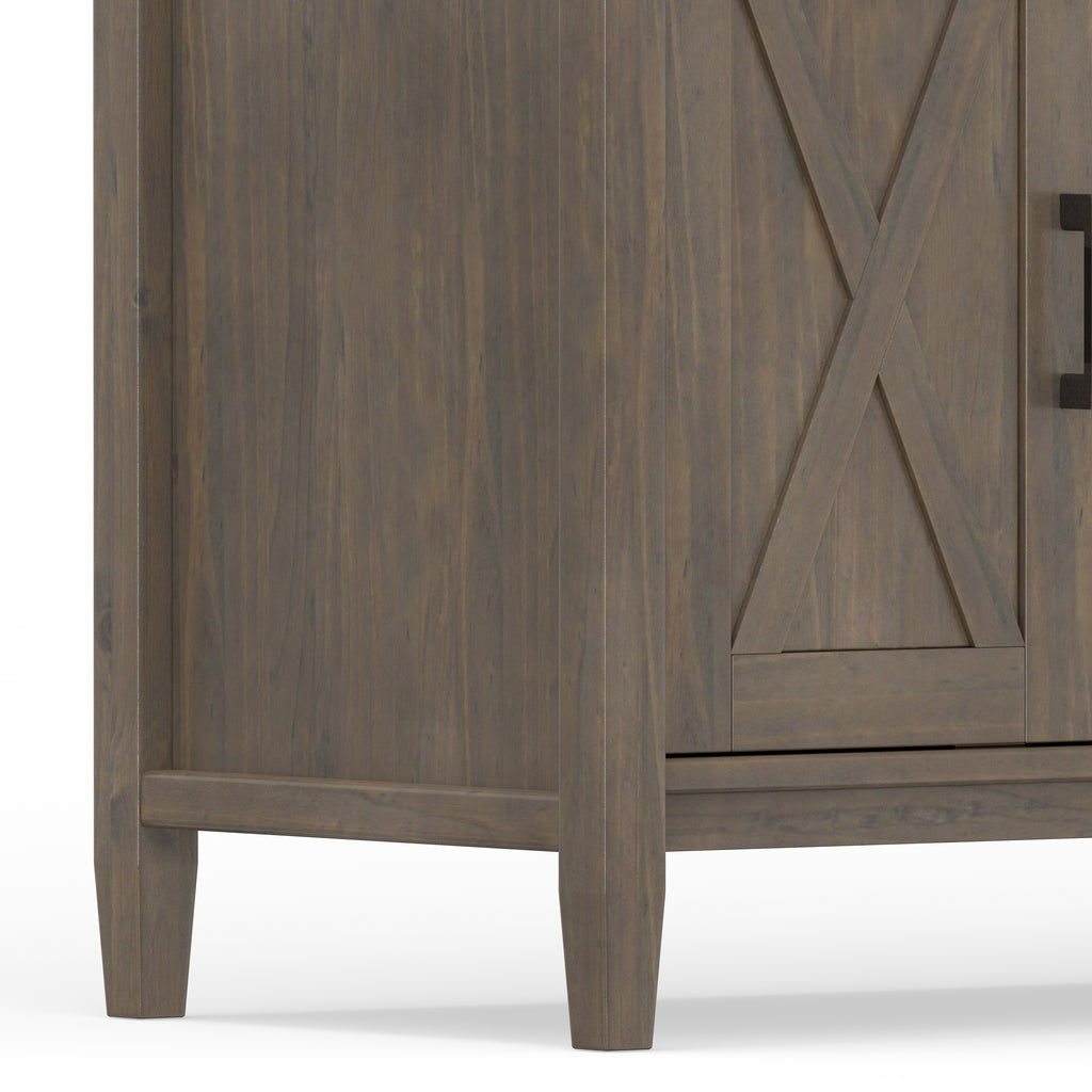 Ela 72 Inch Wide Solid Wood TV Stand in Smokey