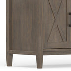 Ela 72 Inch Wide Solid Wood TV Stand in Smokey