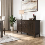Bedford 54 Inch Wide Solid Wood Sideboard Buffet in Dark Tobacco
