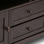 Warm Shaker 72 Inch Wide Solid Wood TV Stand in Tobacco