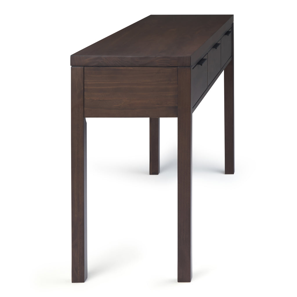 Hollander Solid Wood Wide Console Table in Warm