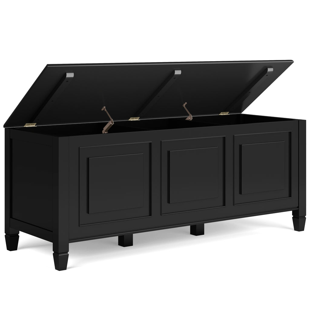 Connaught 51 Inch Wide Solid Wood Storage Bench Trunk