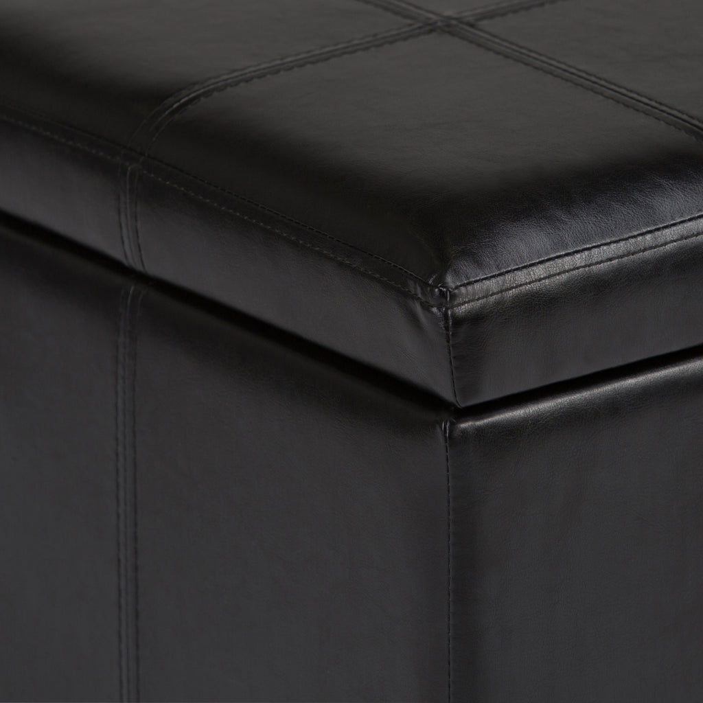 Amelia 33 Inch Wide Storage Ottoman Bench