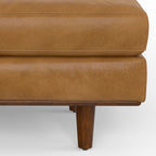 Morrison Ottoman in Sienna Genuine Leather