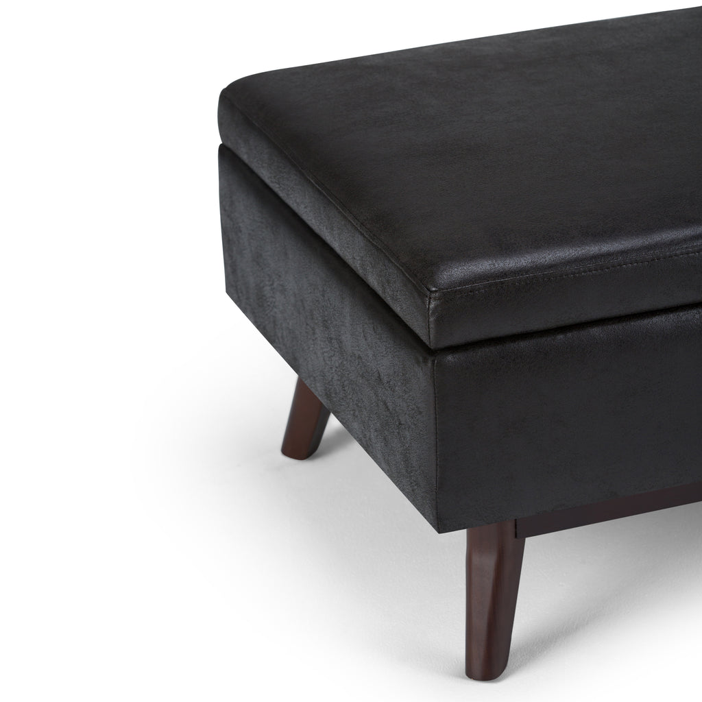 Owen 34 Inch Wide Coffee Table Storage Ottoman in Distressed
