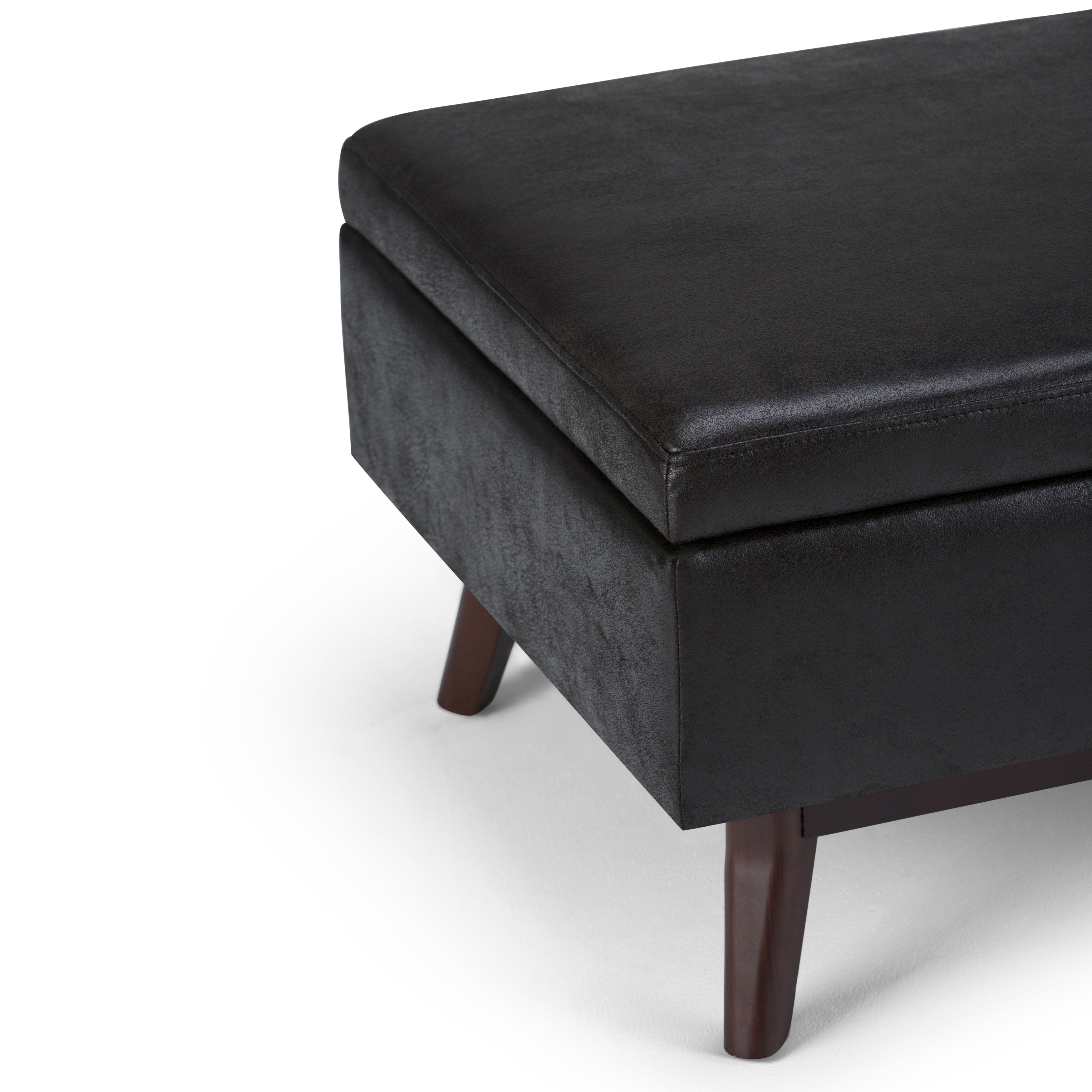 Owen 34 Inch Wide Coffee Table Storage Ottoman in Distressed
